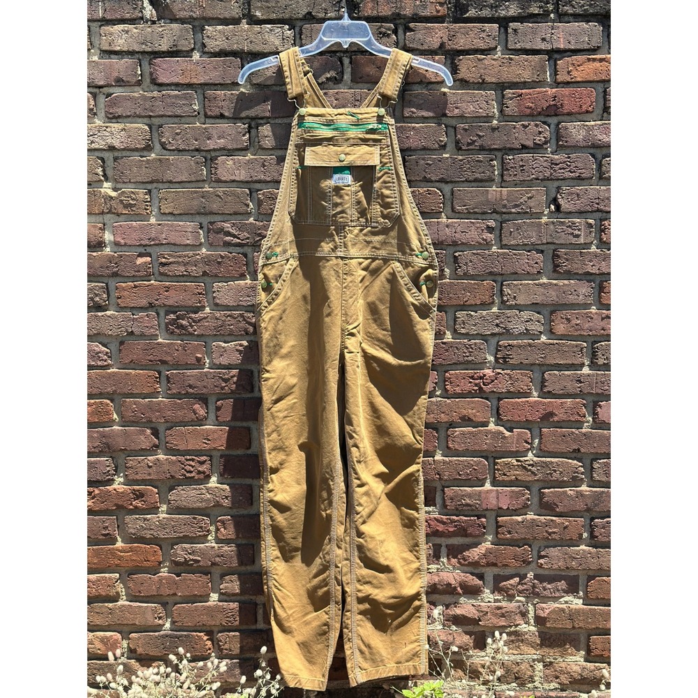 Liberty Sz Large Brown Duck Canvas Bib Overalls Workwear Gorpcore Farm Gardening